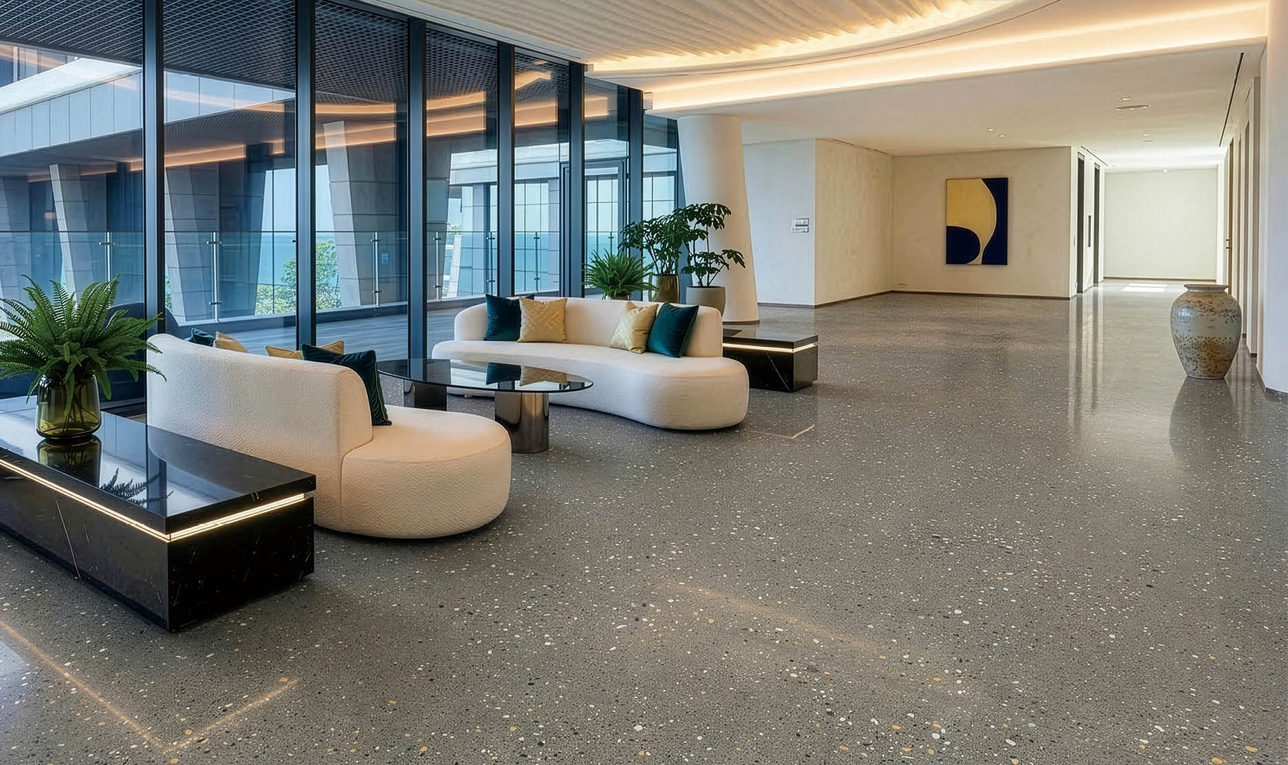 A large grocery store with aisles of food and drinks. AI generated content