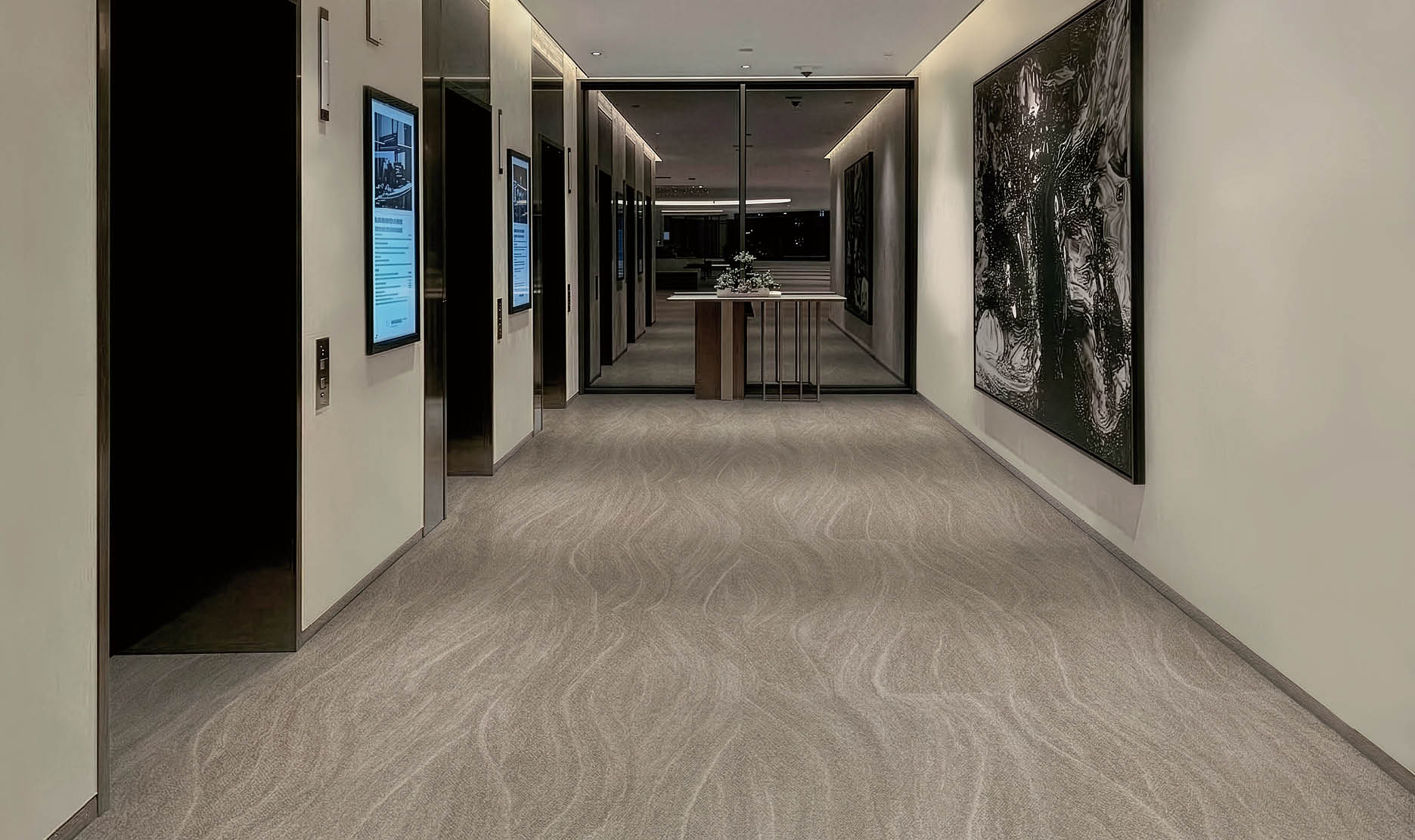 A large grocery store with aisles of food and drinks. AI generated content