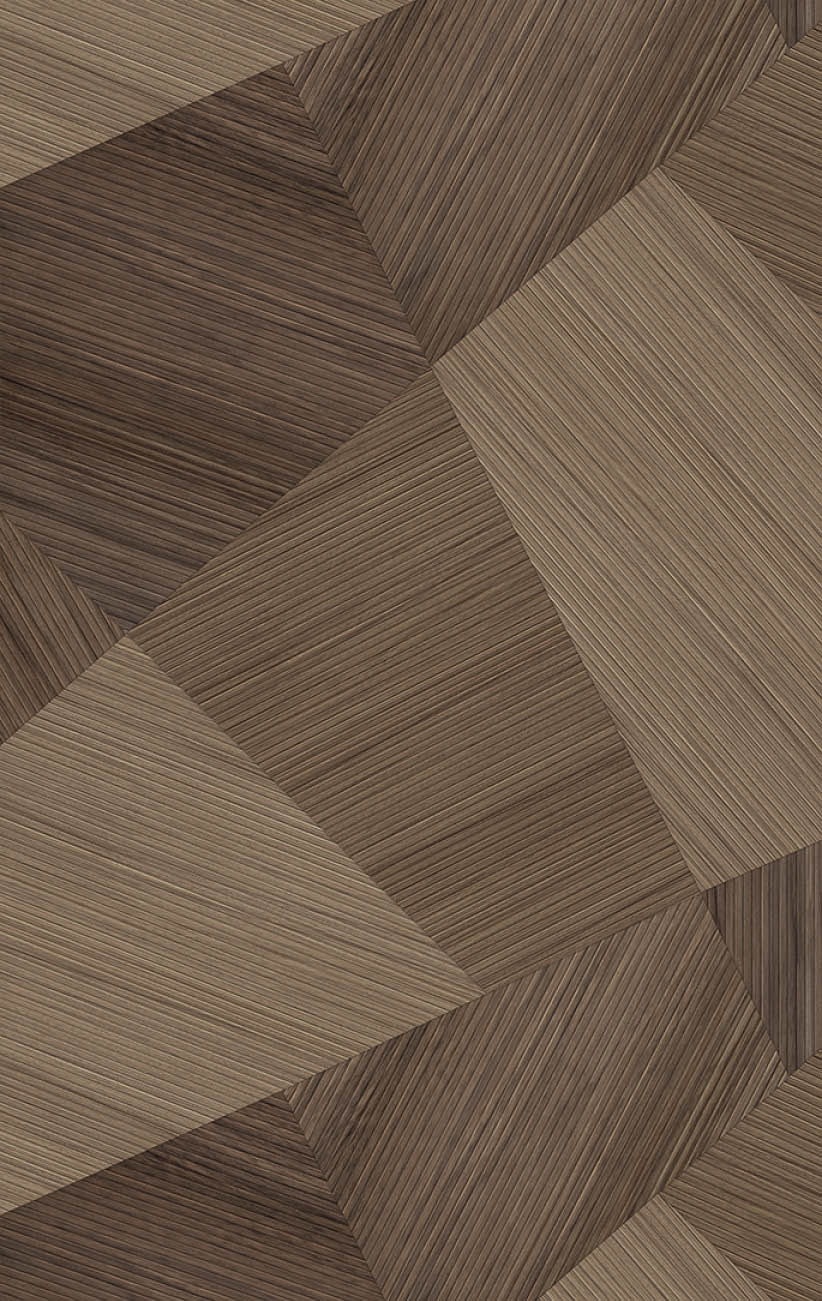 A wooden floor with a geometric pattern. AI generated content